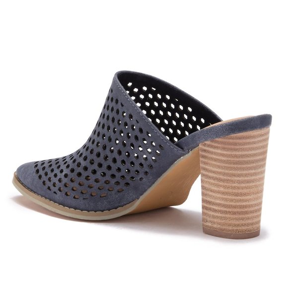 Vintage Havana New CINDY Perforated MULES Clog Slide Slip-On Women's 10 NIB Navy - Picture 2 of 12